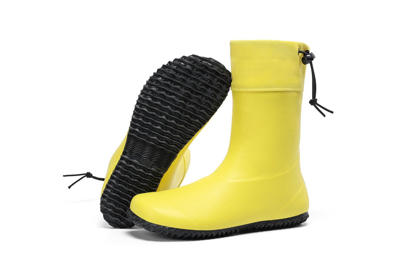 SAGUARO Barfußschuhe Barfuß - Gummistiefel (3mm Sohlenstärke, Nullabsatz, bequem, leicht, leicht-gefüttert, rutschfest) Minimalschuhe wasserdicht Regen-Schuhe Regen-Stiefel Schuhkragen vegan