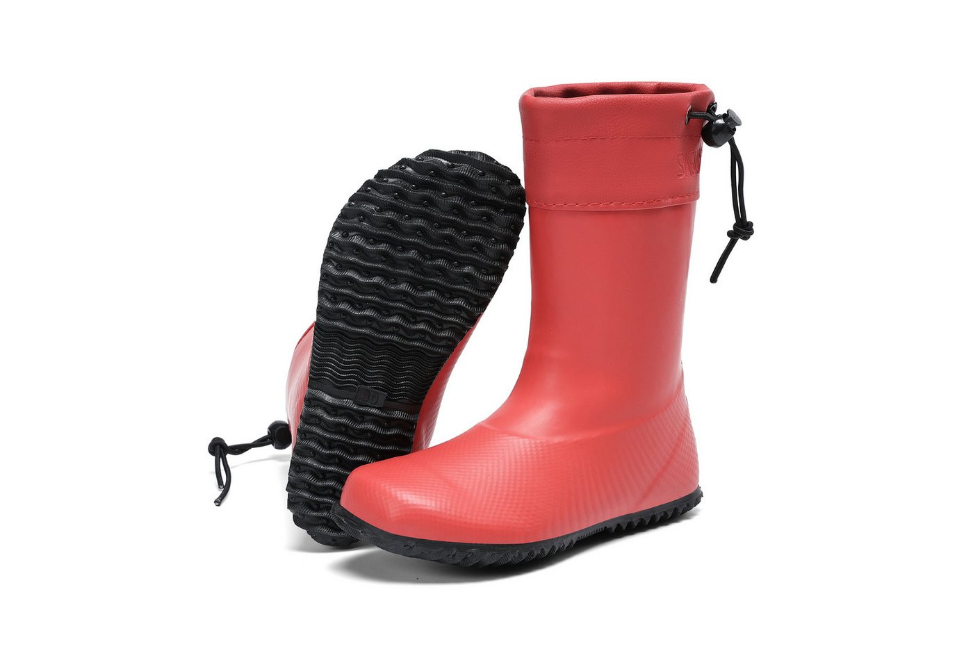 SAGUARO Barfußschuhe Barfuß - Gummistiefel (3mm Sohlenstärke, Nullabsatz, bequem, leicht, leicht-gefüttert, rutschfest) Minimalschuhe wasserdicht Regen-Schuhe Regen-Stiefel Schuhkragen vegan
