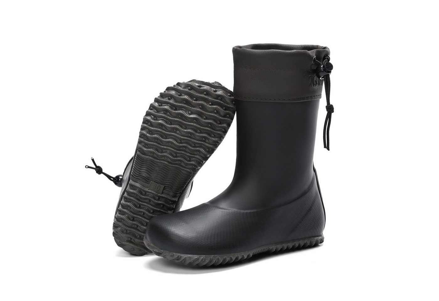 SAGUARO Barfußschuhe Barfuß - Gummistiefel (3mm Sohlenstärke, Nullabsatz, bequem, leicht, leicht-gefüttert, rutschfest) Minimalschuhe wasserdicht Regen-Schuhe Regen-Stiefel Schuhkragen vegan