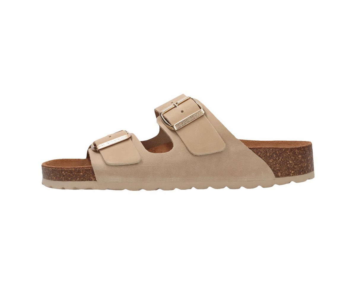 Salamander Basic Pantolette (1-tlg) Pantoletten - Verstellbare Riemen, guter Halt (beige/braun)