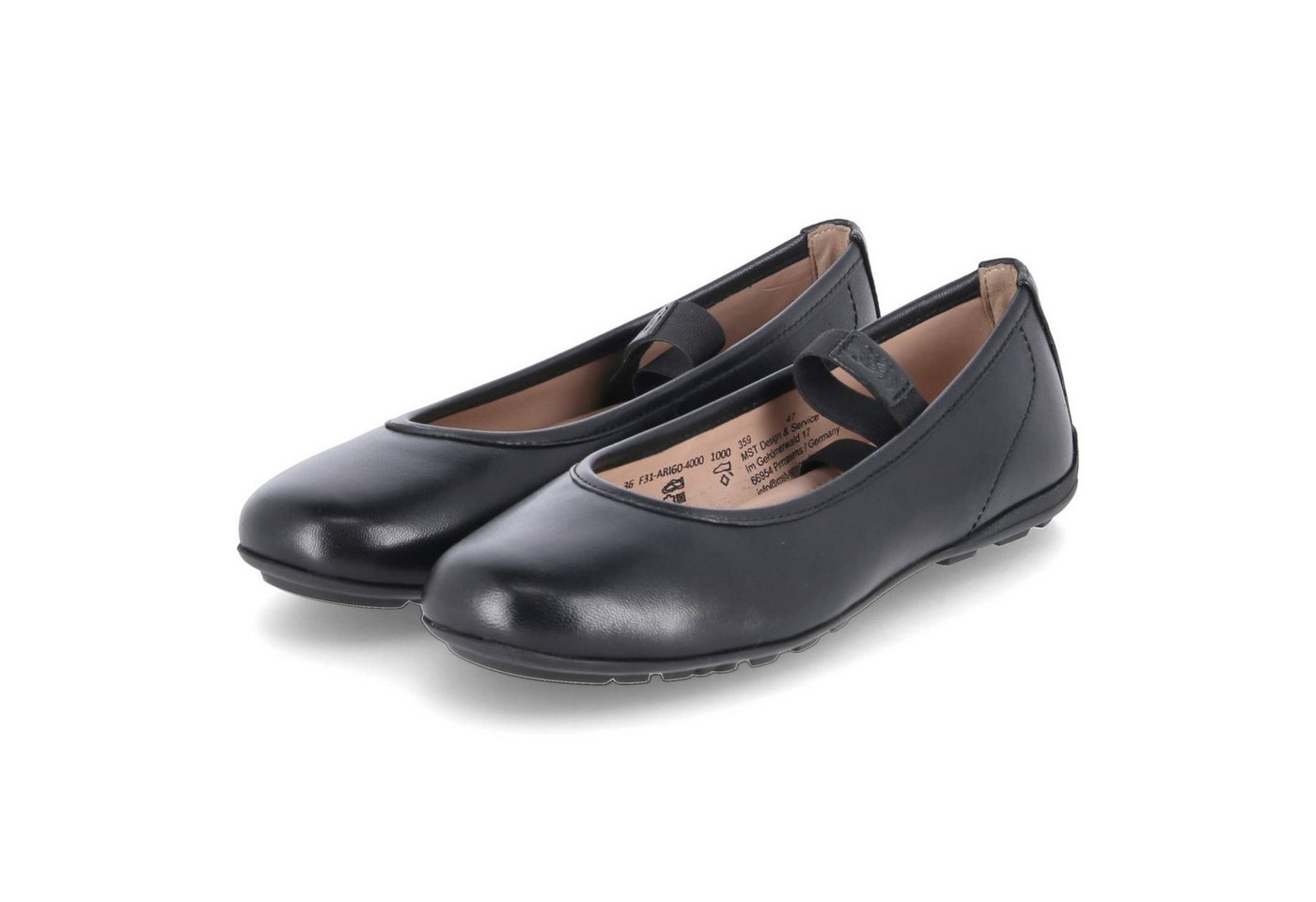 Salamander F31ARI604xxx-Black Nappa Damen Glattleder schwarz Ballerina