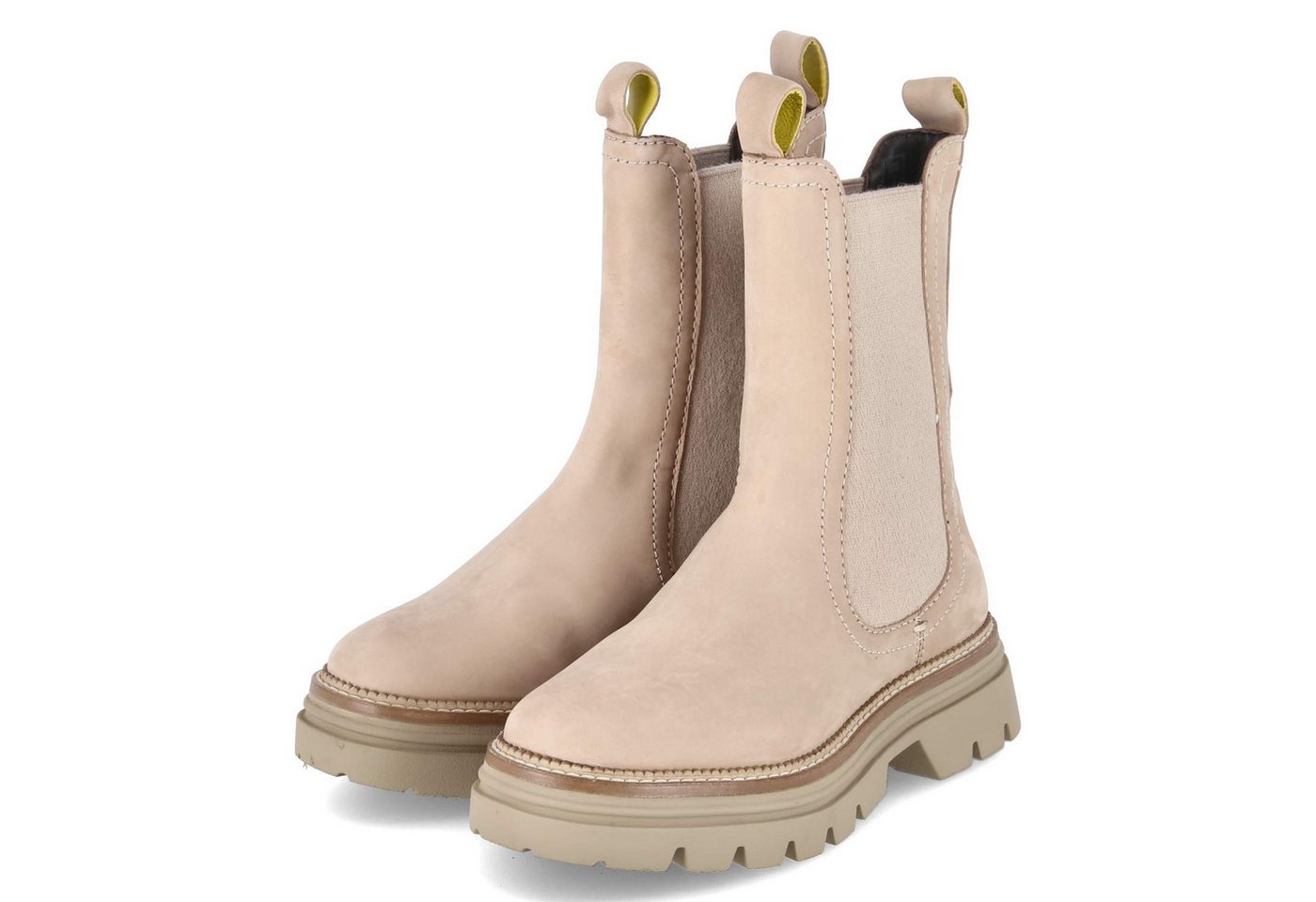 Salamander F31AUP301500-5200 Damen Rauleder beige Schlupfstiefel
