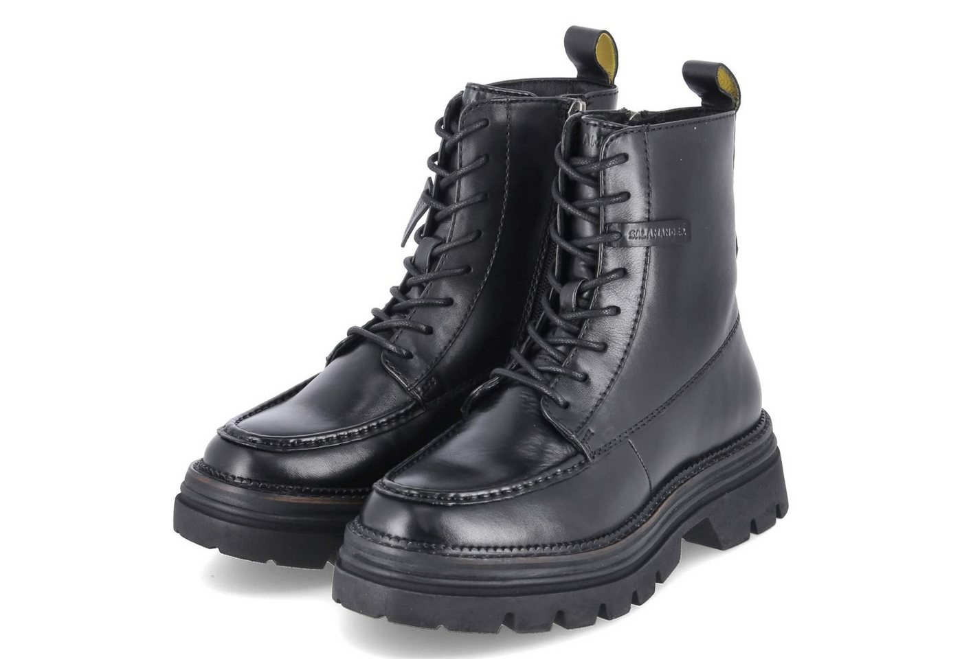 Salamander F31AUP331000-1000 Damen Glattleder schwarz Schnürstiefel