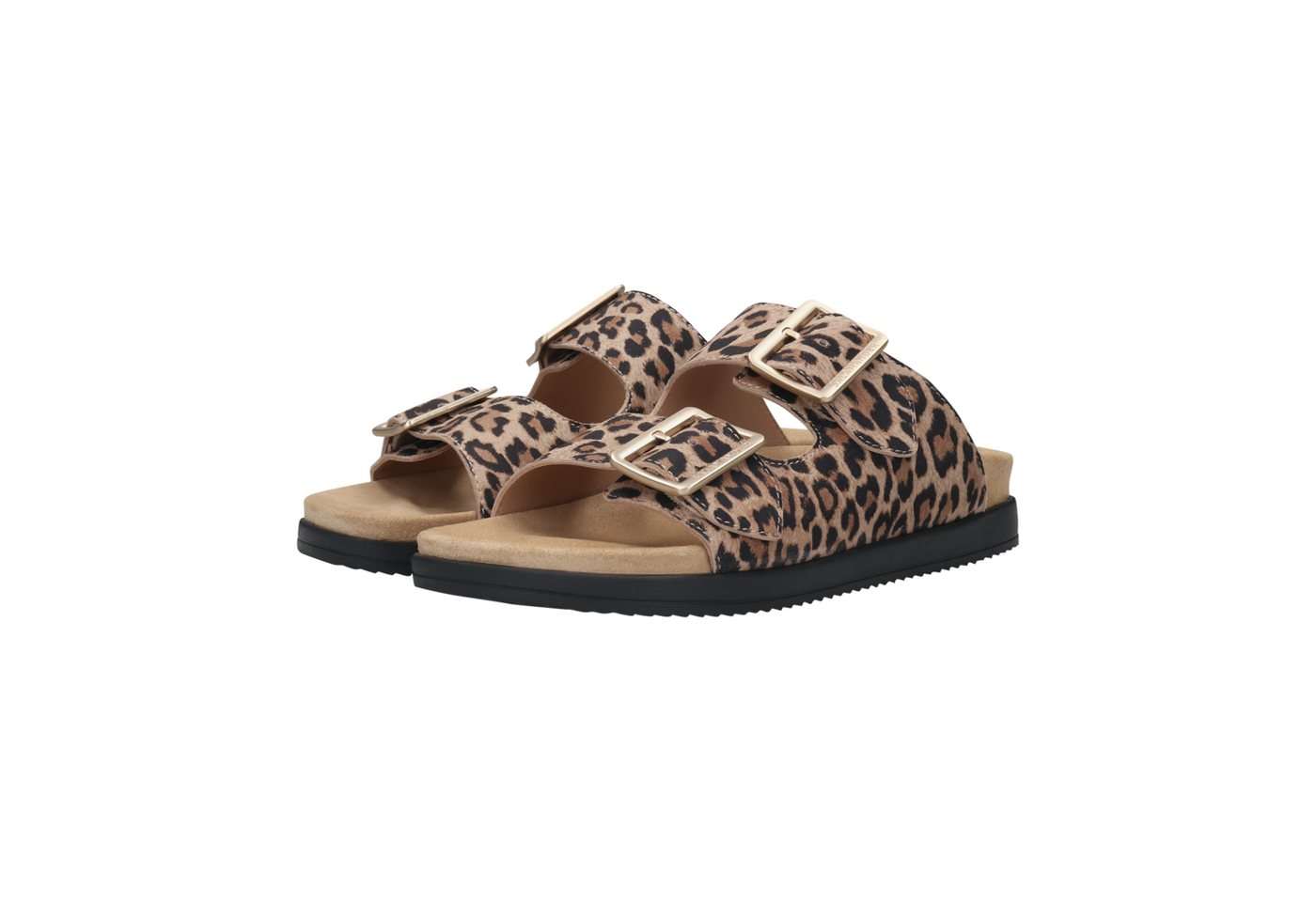 Salamander Pantolette Sommerschuh, Hausschuh, Zweischnaller, Strandschuh (leoprint)