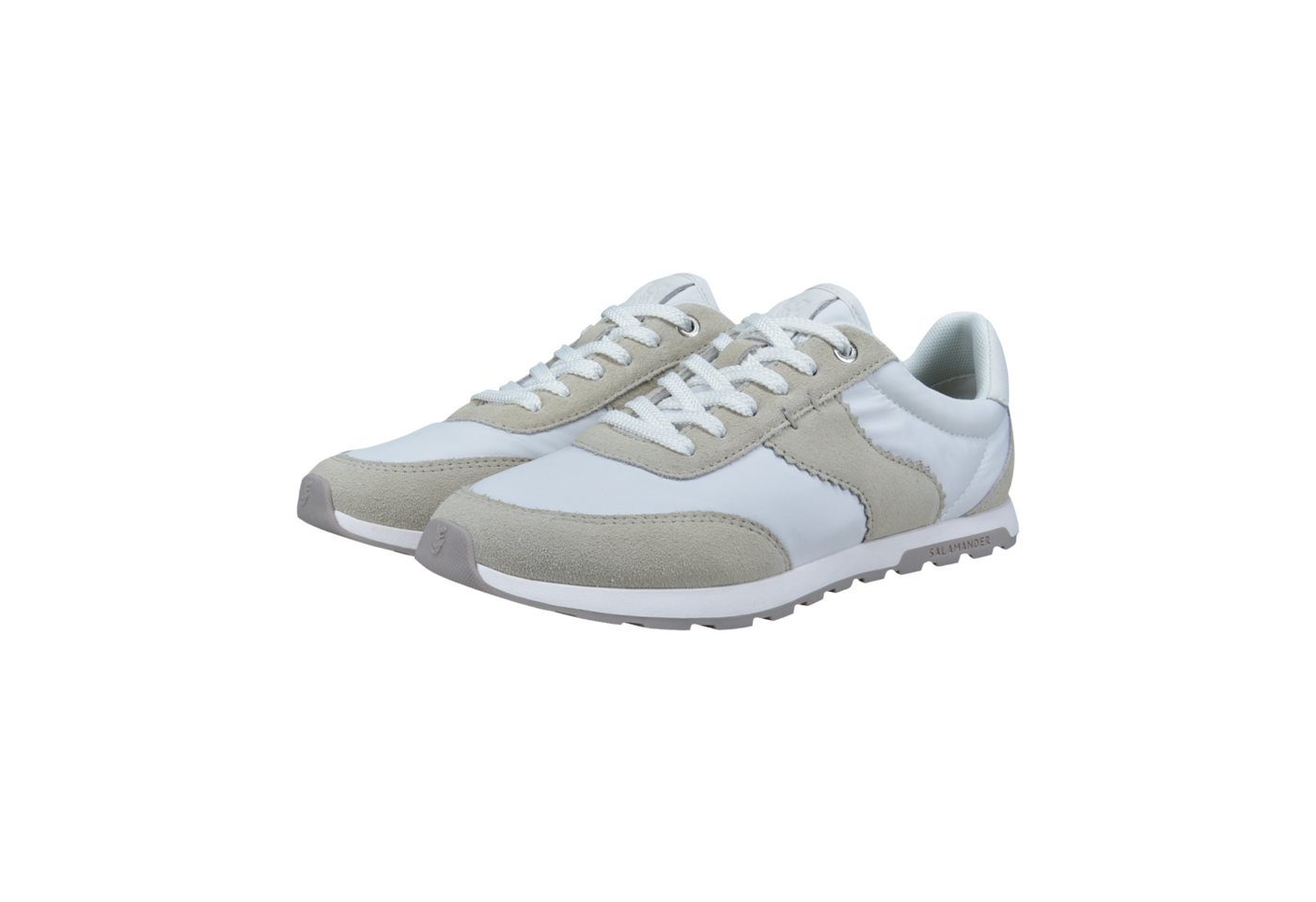 Salamander Sneaker Freizeitsneaker, Halbschuh, Schnürschuh mit Wechselfußbett (beige/weiß)