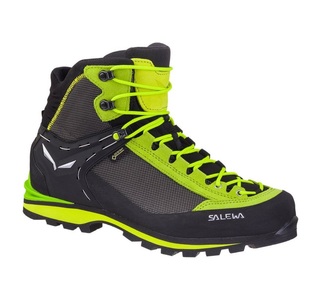 Salewa Crow GTX (Berg-Trekking, Veloursleder, wasserdicht) schwarz/lime Wanderschuh