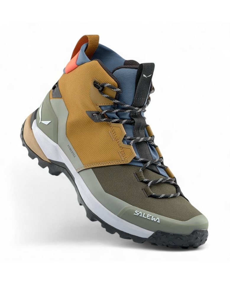 Salewa Puez 2 Mid PTX (Trekking, wasserdicht) gold/grün Herren Wanderschuh