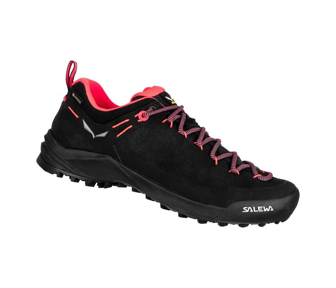 Salewa Wildfire Leather GTX (Zustieg, Wildleder, wasserdicht) schwarz Damen Wanderschuh