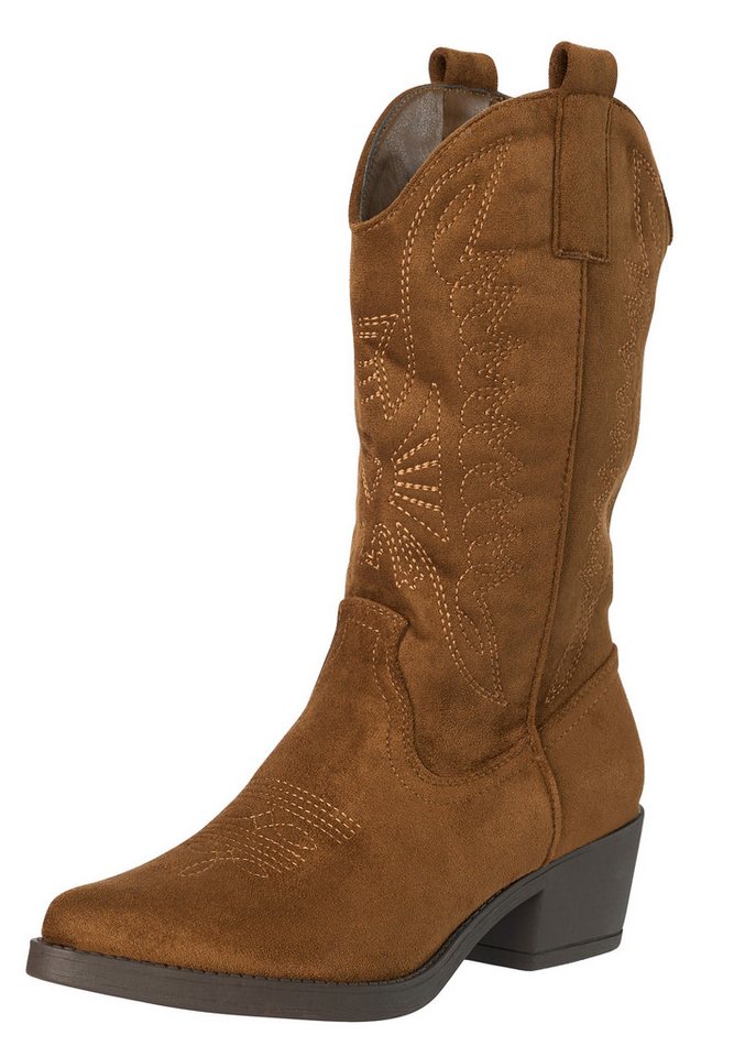Salinyang Cowboy Boots Damen mit Stickerei & Blockabsatz Western Stiefel Cowboystiefel