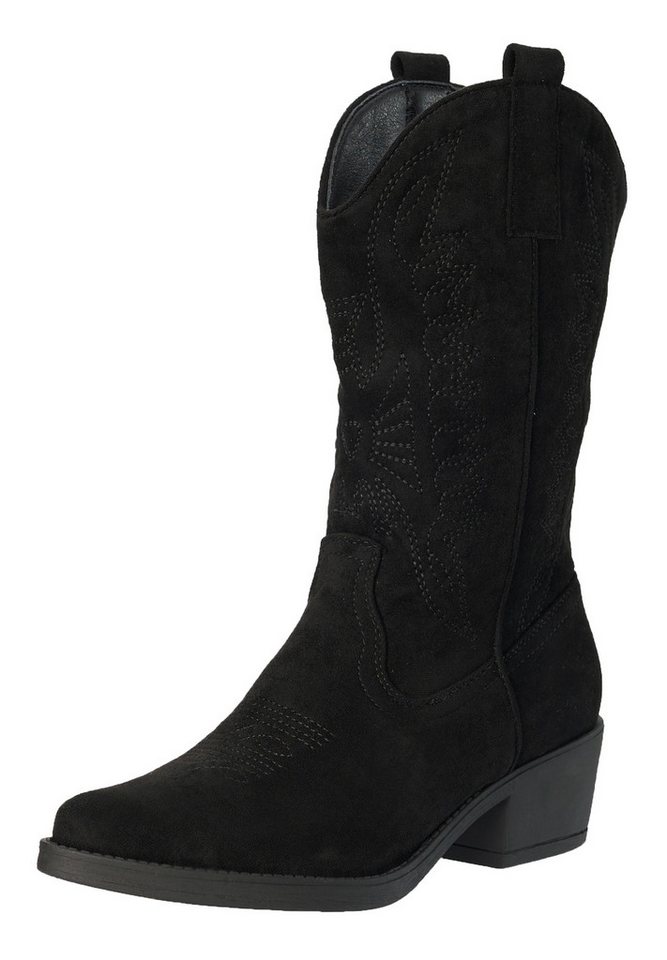 Salinyang Cowboy Boots Damen mit Stickerei & Blockabsatz Western Stiefel Cowboystiefel