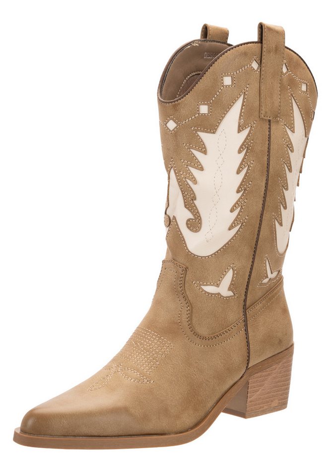 Salinyang Stiefel Cowboystiefel (beige)