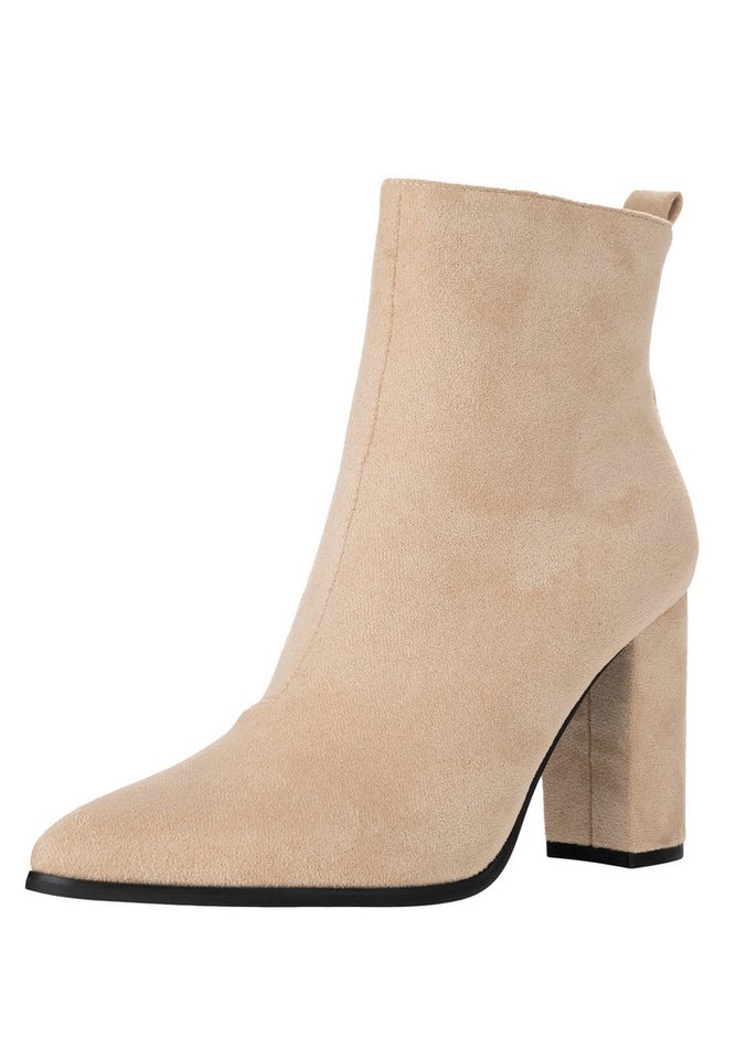 Salinyang Damen Stiefeletten Elegant mit Blockabsatz & spitzer Form Stiefelette