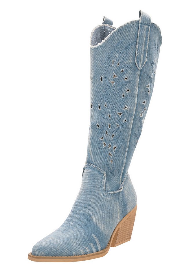 Salinyang Stiefel Cowboystiefel (hell-jeans)