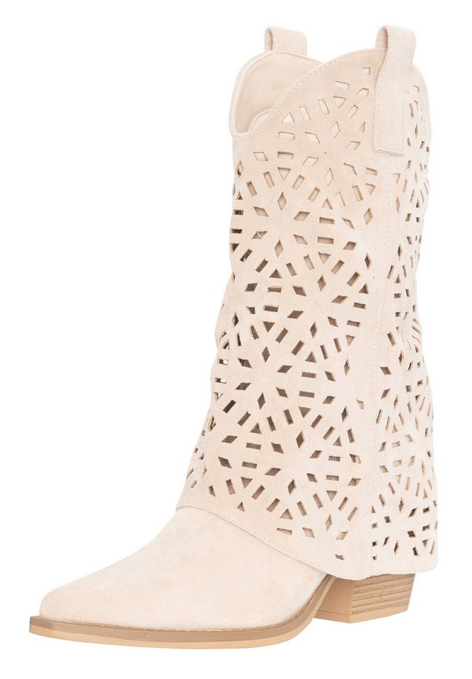 Salinyang Stiefel Cowboystiefel (beige)
