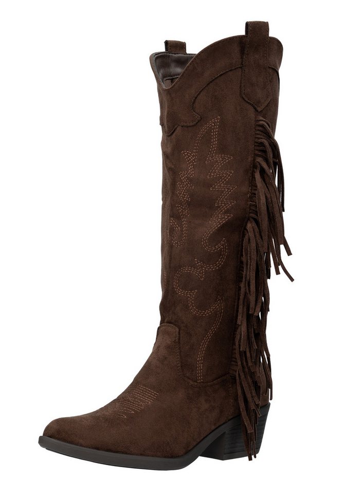 Salinyang Stiefel Cowboystiefel (braun)
