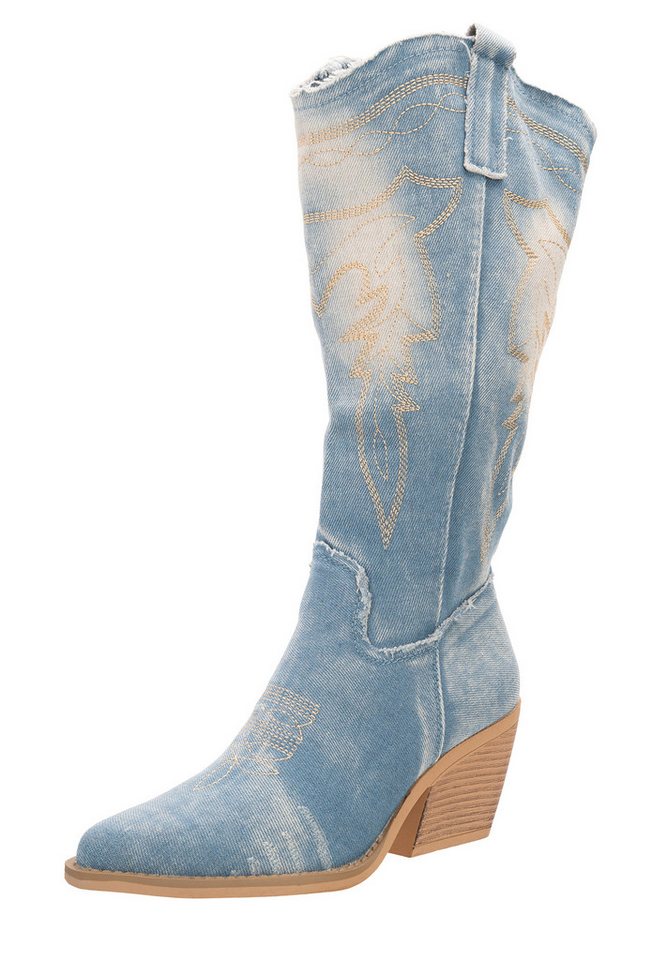 Salinyang Stiefel Cowboystiefel (Hell Jeans)