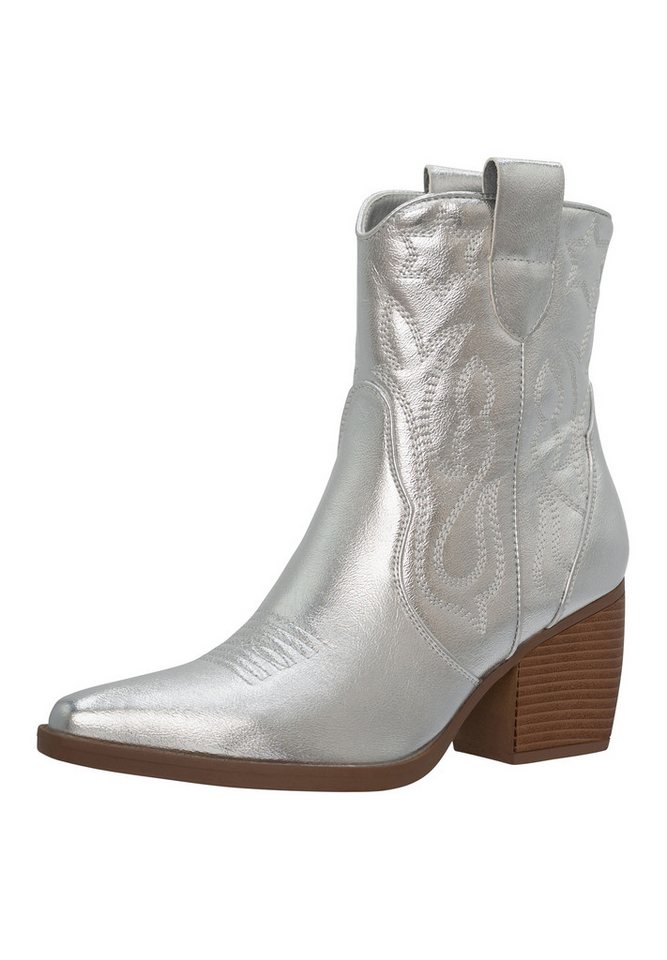 Salinyang Western Boots Damen mit Stickerei & Blockabsatz Cowboy Stiefelette