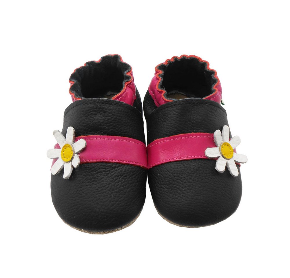 Sayoyo Lederpuschen baby Lauflernschuhe Hausschuhe Weiche 100% Leder Krabbelschuh elastisch