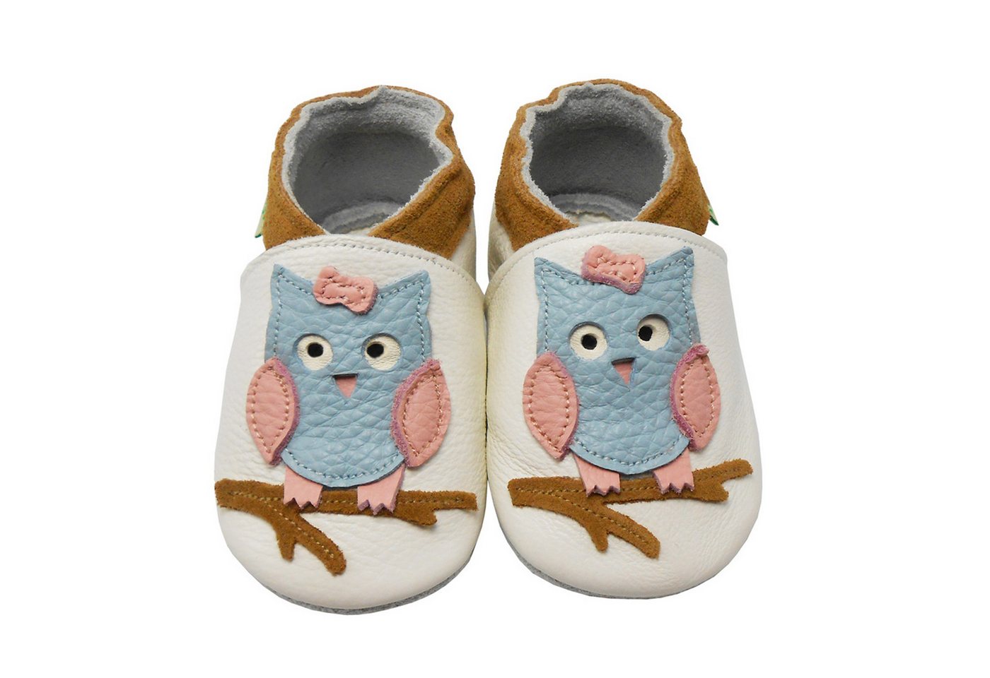 Sayoyo Weiche Leder Lauflernschuhe Hausschuhe Lederpuschen Eule Krabbelschuh elastisch