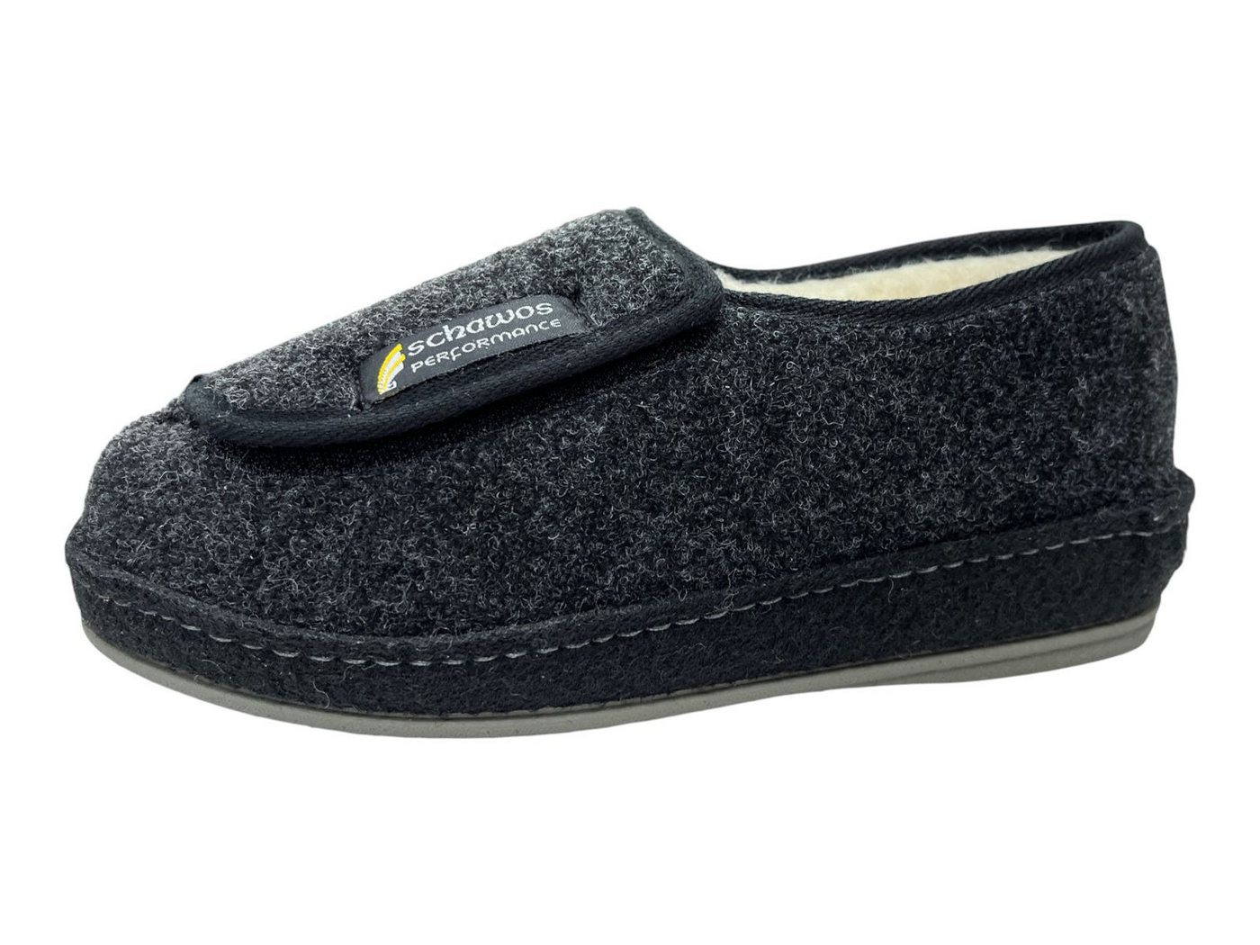 SCHAWOS Herren Hausschuh 6072-1 schwarz Hausschuh