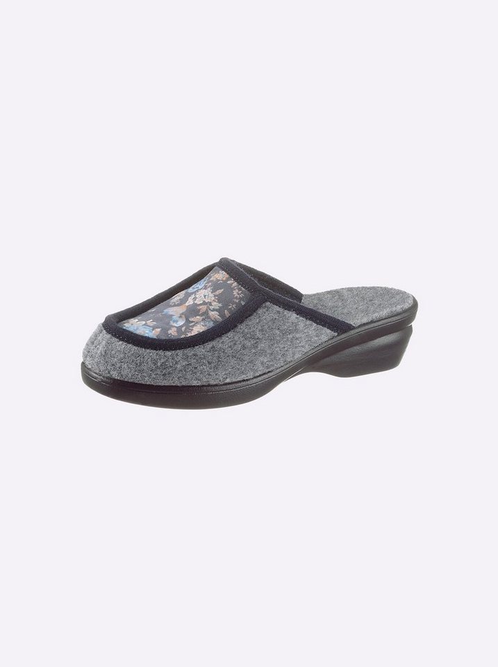 SCHAWOS Pantoffel Hausschuh (grau)