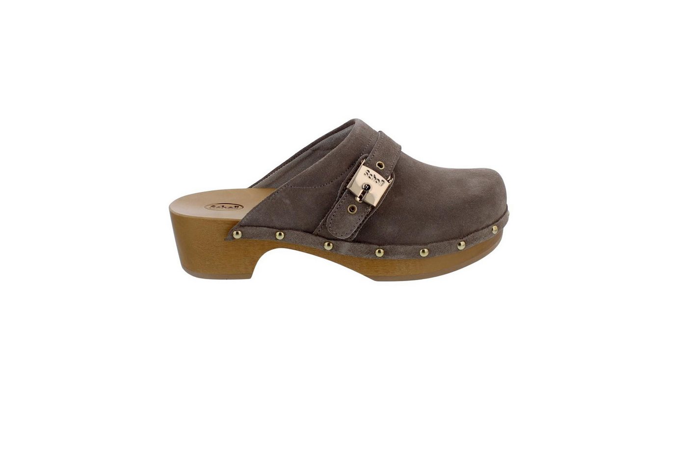 Scholl Pescura Clog 50 Beige / Honey Suede - Veloursleder Clog