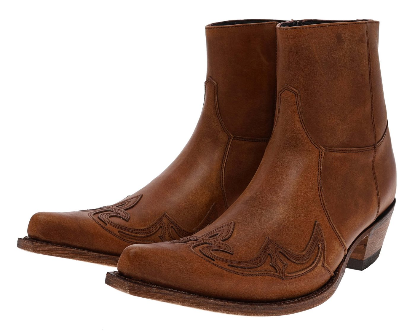 Sendra Boots 7783 JAVI LUCA Braun Westernstiefelette Rahmengenähte Westernstiefelette