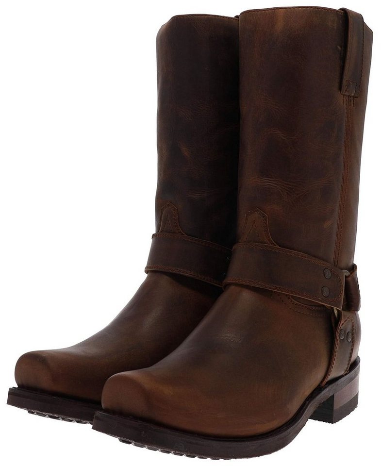 Sendra Boots BLUES 9809 Braun Bikerboots Rahmengenäht Unisex Bikerstiefel, Thinsulate Insulation