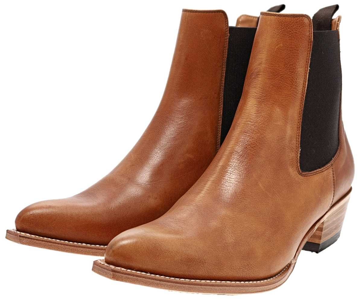 Sendra Boots KANSAS Braun Westernstiefelette Rahmengenäht Lederstiefelette