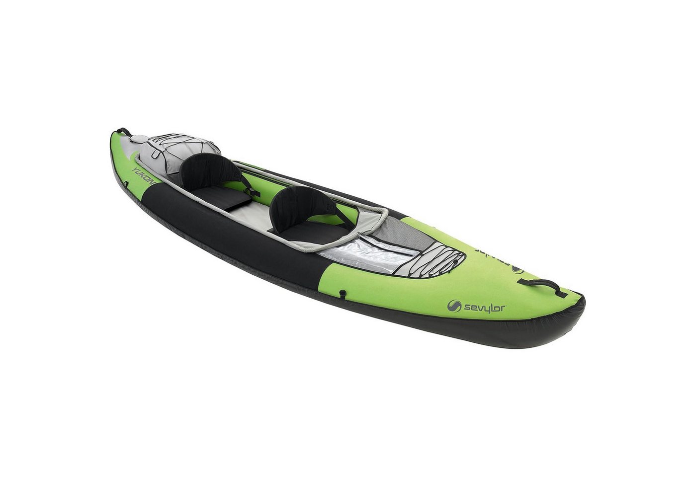Sevylor Ruderboot Kajak - Yukon KCC380 (grün/schwarz, 382x98cm), inkl. Tragetasche