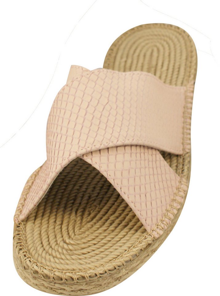 Siebi`s Siebi's Matera Strand-und Badeschuh Pantolette in Bastoptik für Damen Schlappen