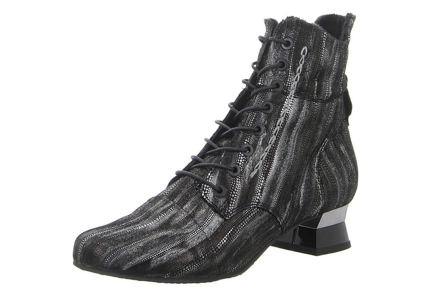Simen Schnürstiefelette (schwarz/silber)