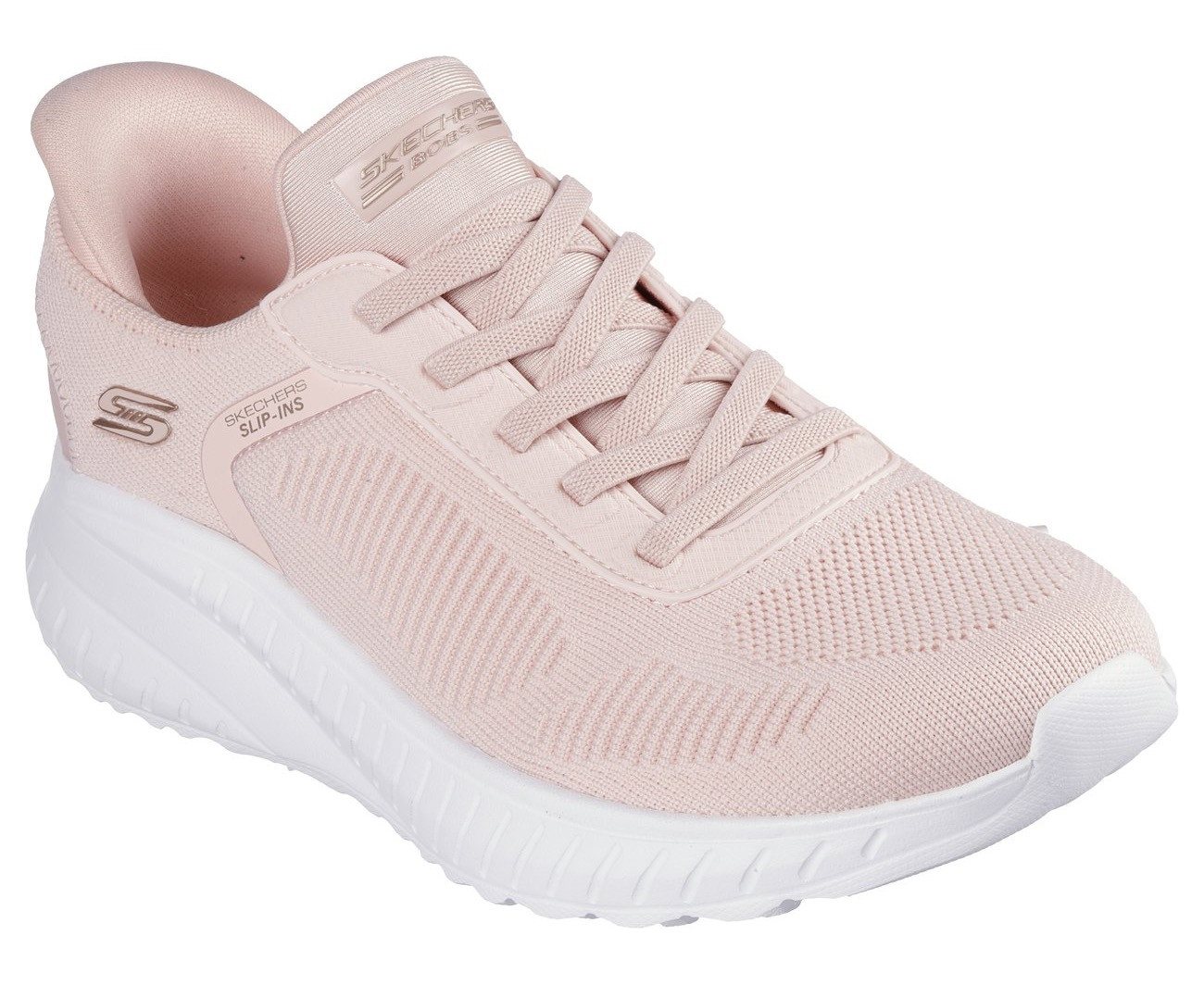 Skechers BOBS SQUAD CHAOS-CURRENT MUSE Slip-On Sneaker, Slipper, Freizeitschuh in veganer Verarbeitung (rosa)