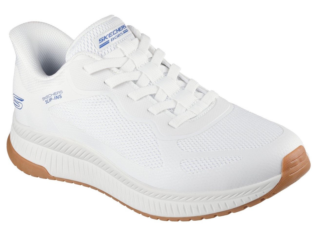 Skechers BOBS SQUAD 4 Slip-On Sneaker Trainingsschuh, Sneaker, Schnürschuh zum einfachen reinschlupfen (weiß)