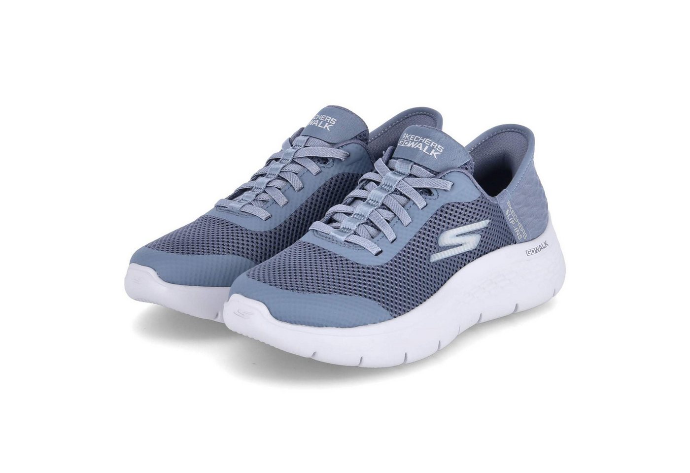 Skechers 124836 BLU Damen Textil & Synthetik blau Schnürschuh