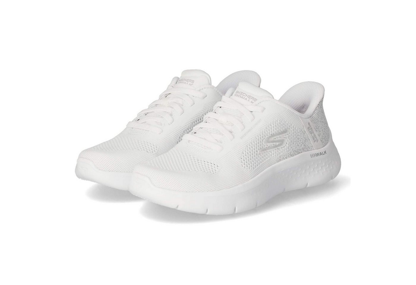 Skechers 125503 WHT Damen Textil weiss Schnürschuh