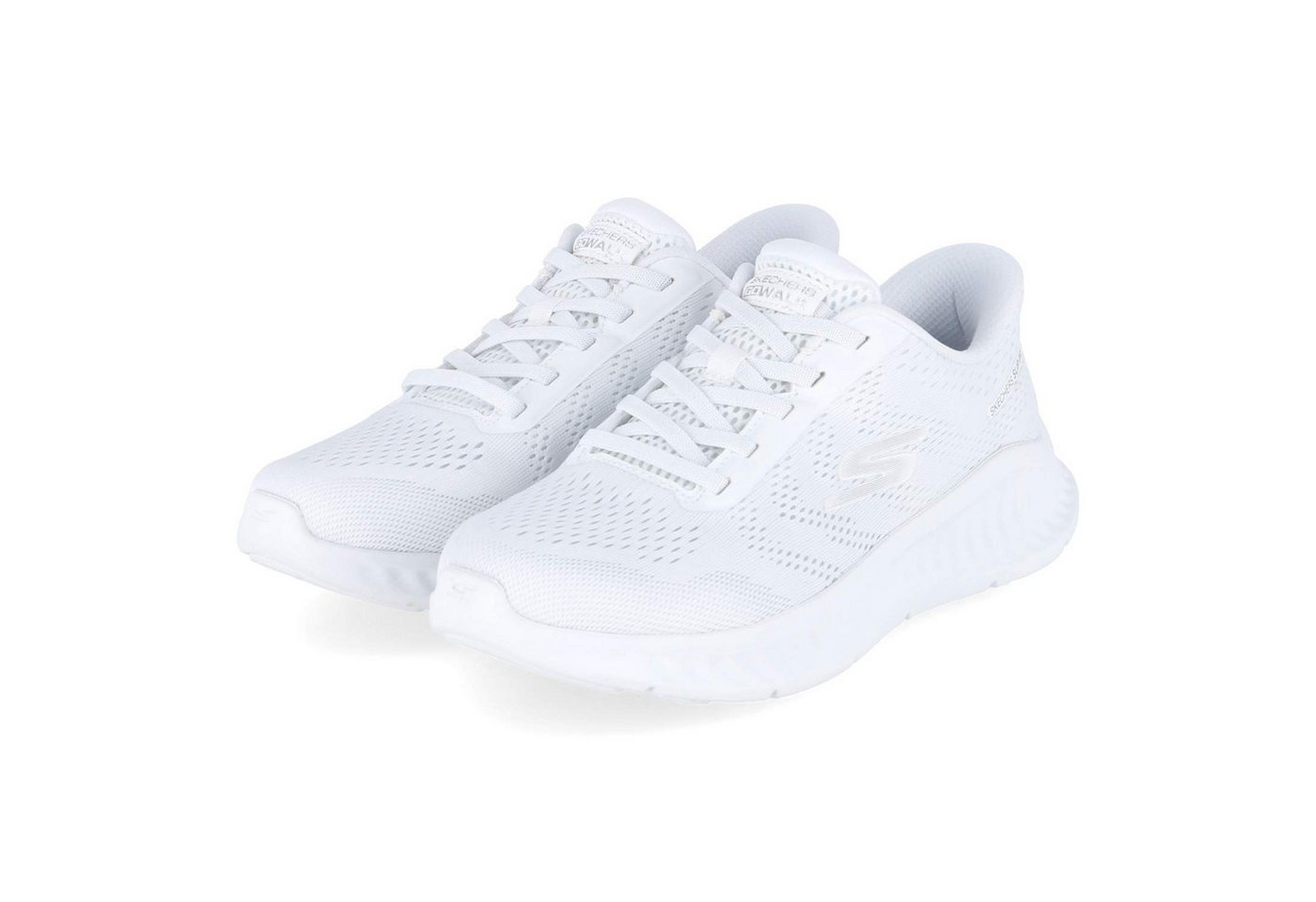Skechers 125643 WHT Damen Textil white Schnürschuh