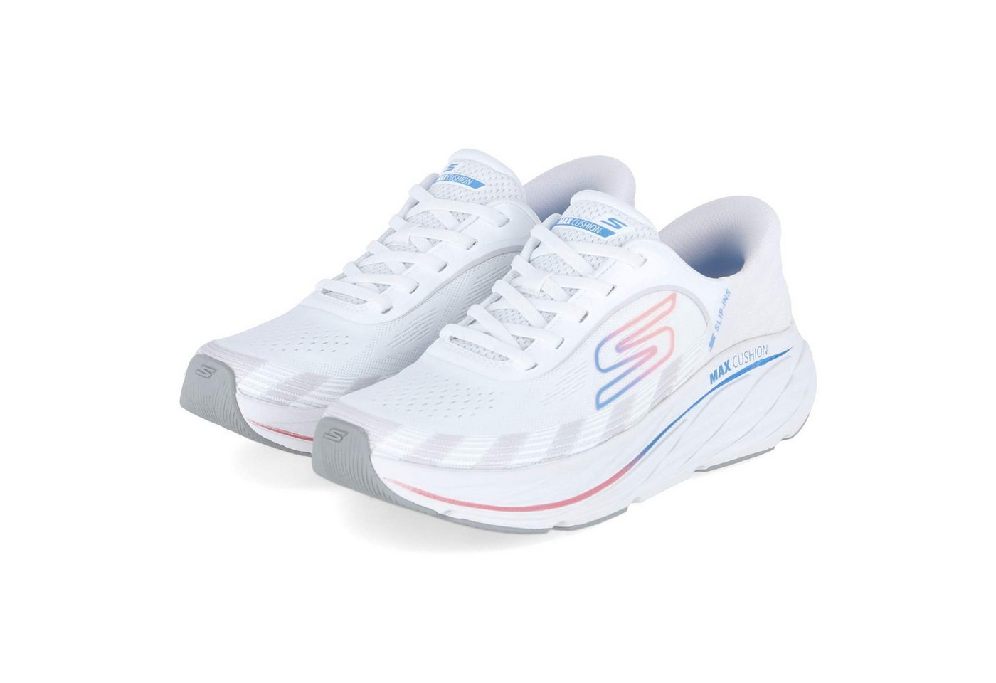 Skechers 129724 WMLT Damen Textil & Synthetik white Schnürschuh