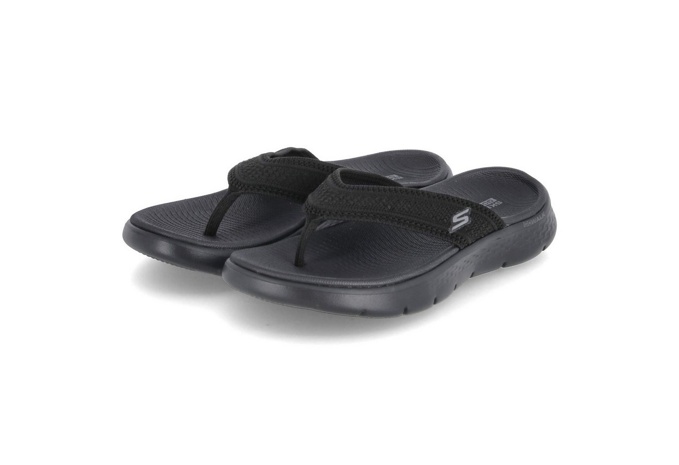 Skechers 141459 BBK Damen Textil schwarz Pantolette