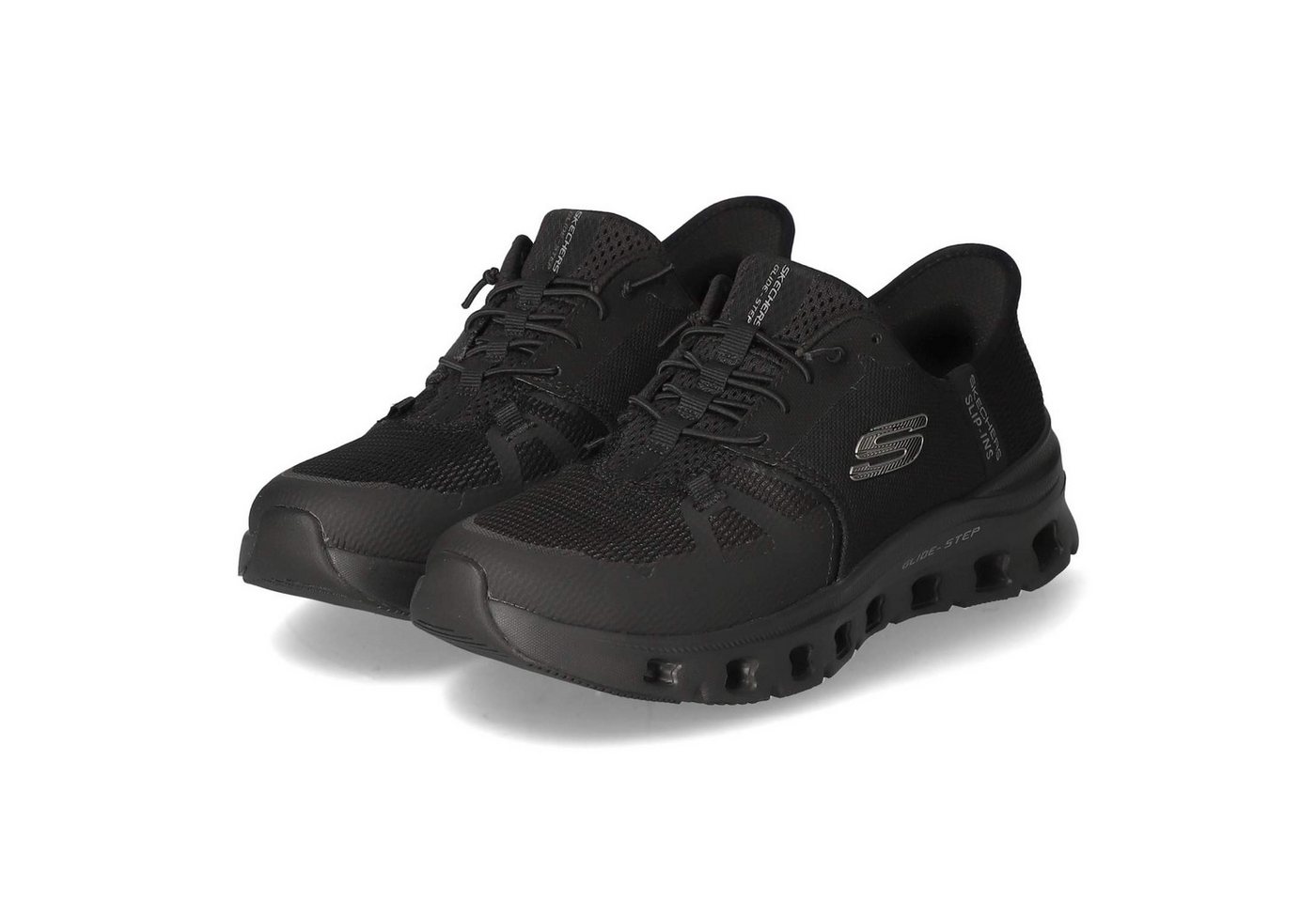 Skechers 150420 BBK Damen Textil & Synthetik schwarz Schnürschuh