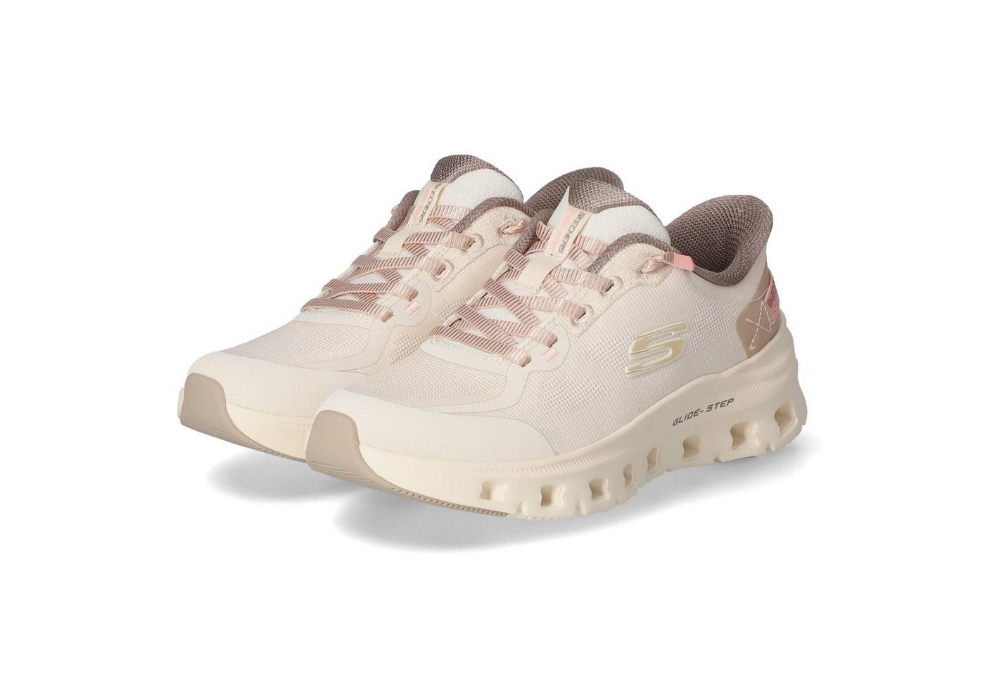 Skechers 150428 NTBR Damen Textil & Synthetik beige Schnürschuh