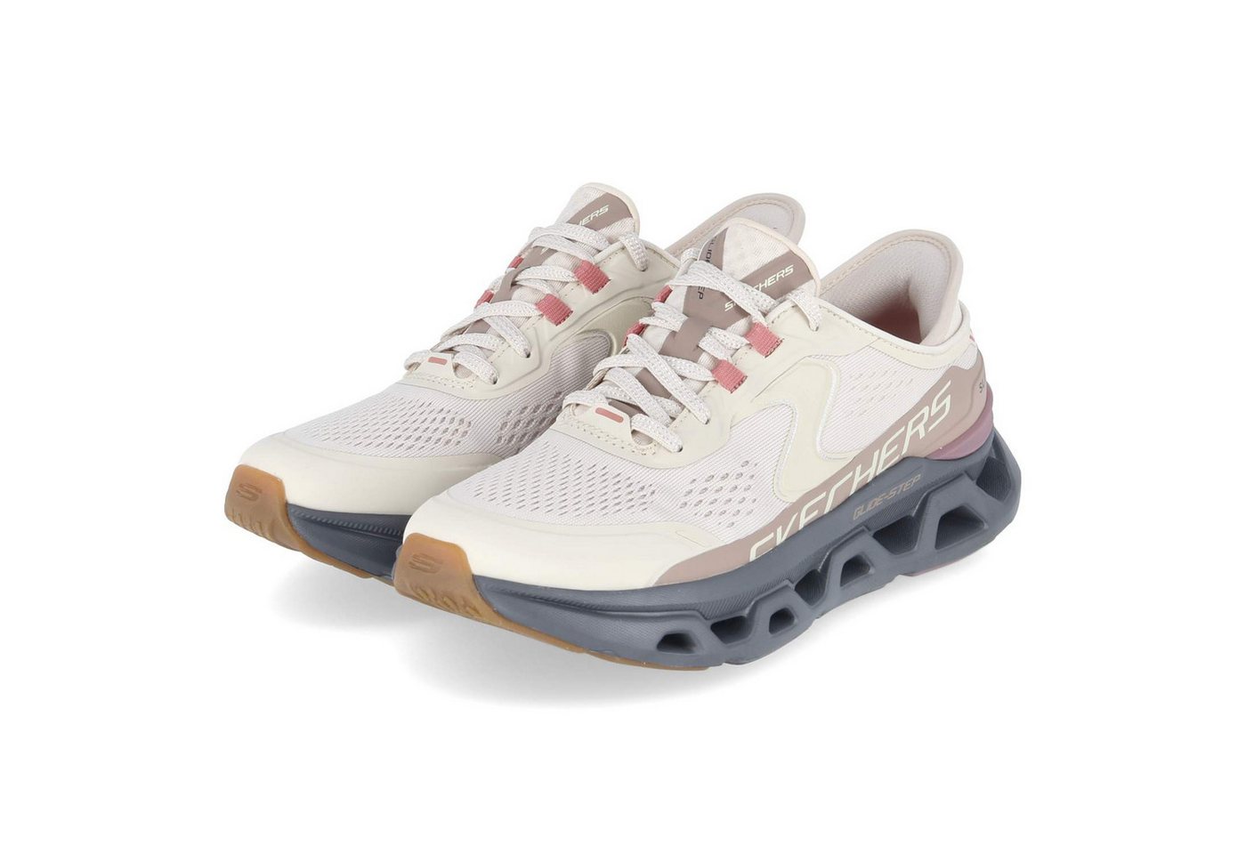 Skechers 150510 NTGY Damen Textil & Synthetik beige Schnürschuh