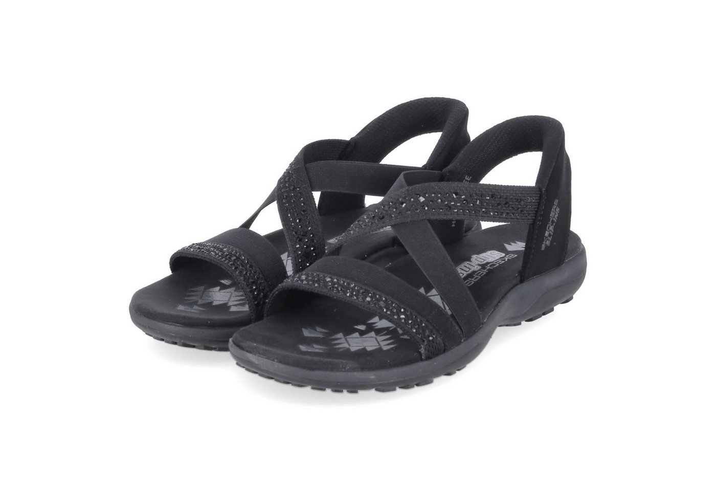 Skechers 163574 BBK Damen Textil & Synthetik schwarz Sandalette