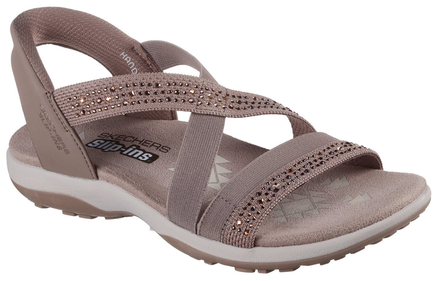 Skechers REGGAE SLIM-SUMMER SPARKLE Sandale, Sandalette, Schlupfschuh mit Slip-ins Funktion