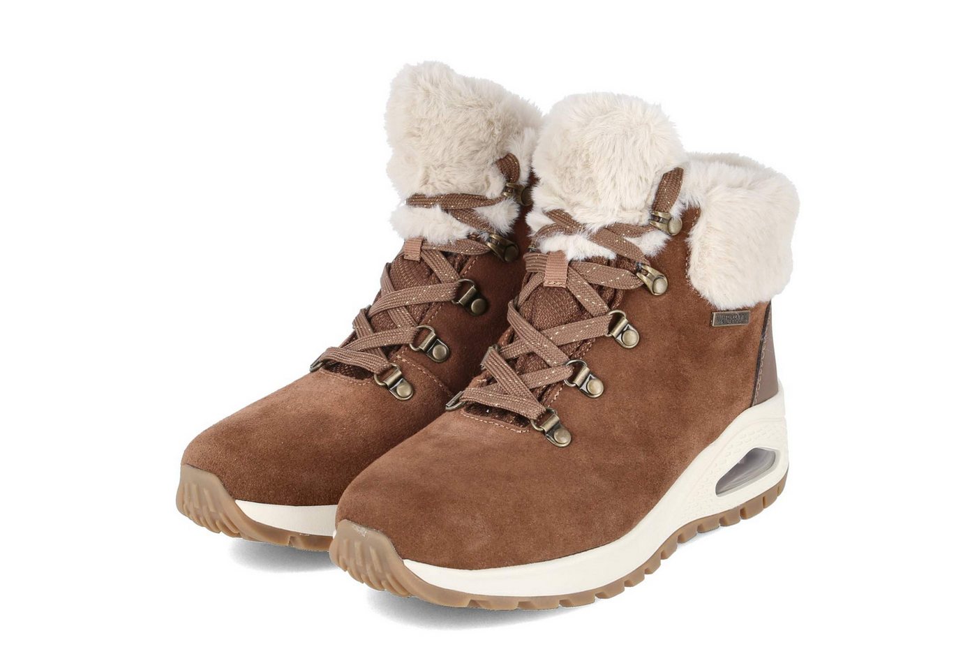 Skechers 167996 CSNT Damen Leder & Textil braun Winterstiefel
