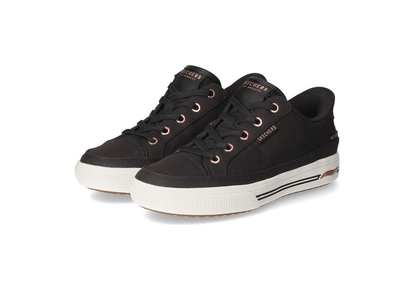 Skechers 177197 BLK Damen Textil schwarz Schnürschuh