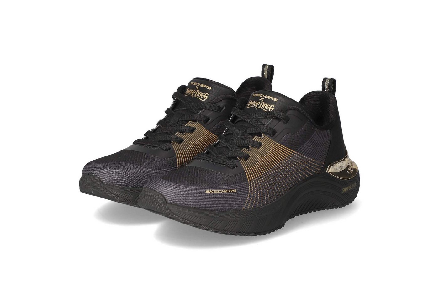 Skechers 186025 BKGD Damen Textil & Synthetik black Schnürschuh