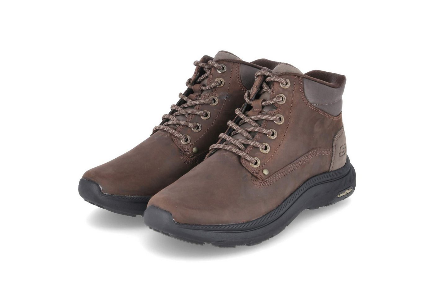 Skechers 205333 COC Herren Leder und Synthetik braun Schnürstiefel