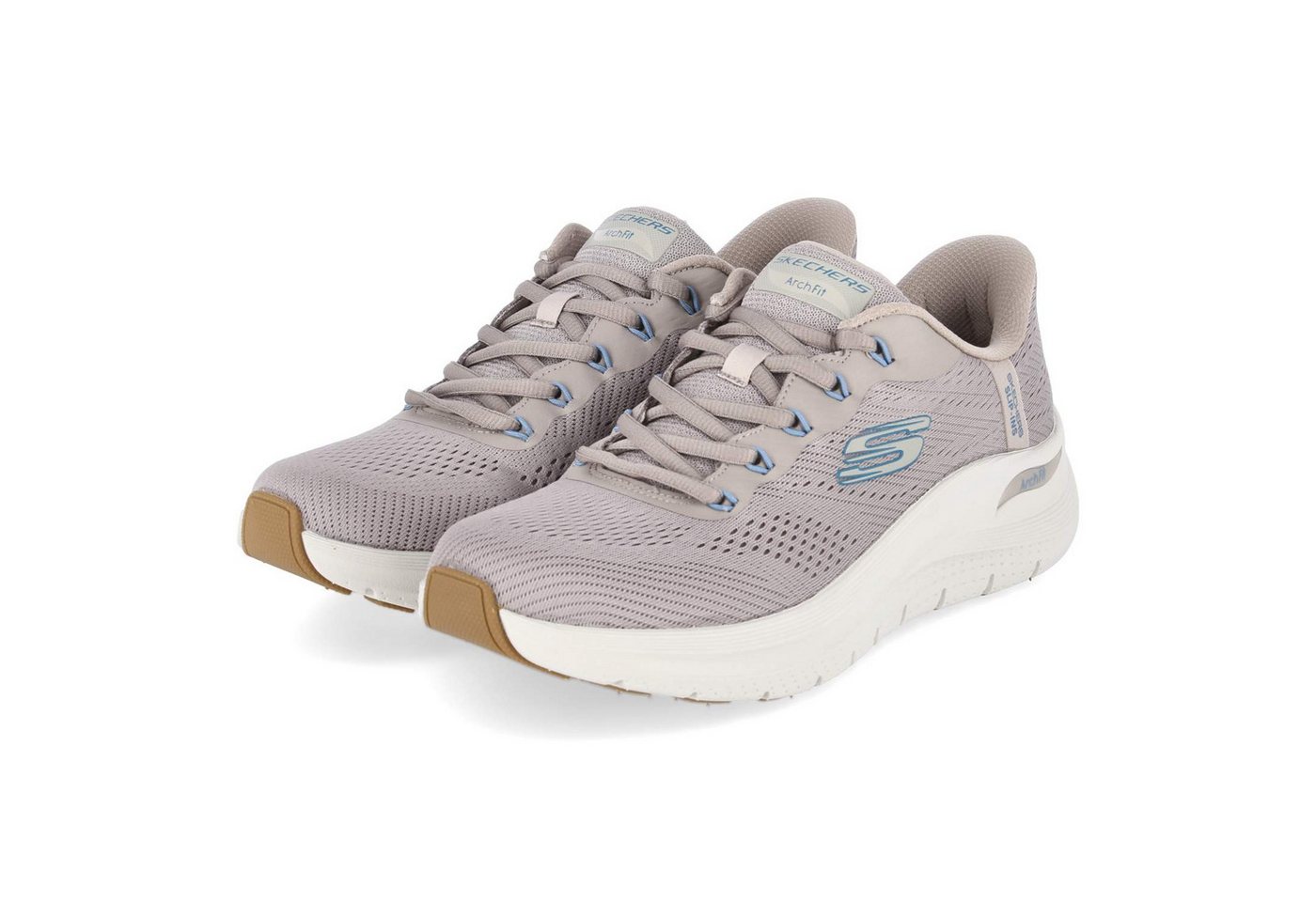 Skechers 232712 TPBL Herren Textil taupe Schnürschuh