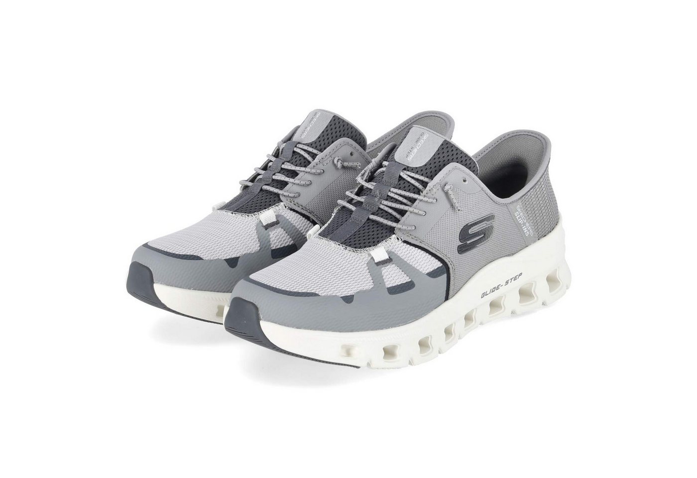 Skechers 232930 GYCC Herren Textil & Synthetik grau Schnürschuh